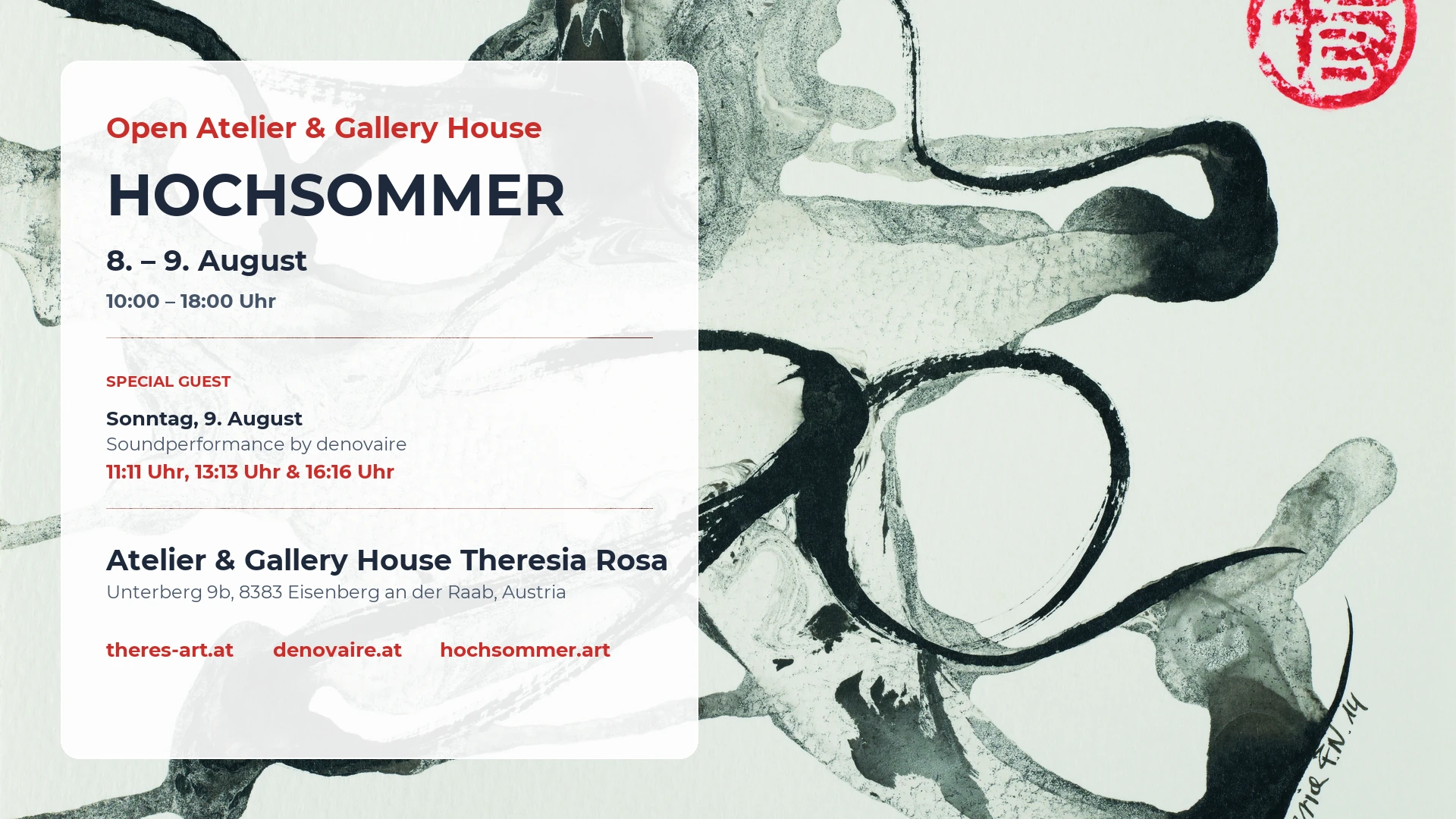 Hochsommer Ausstellung Flyer